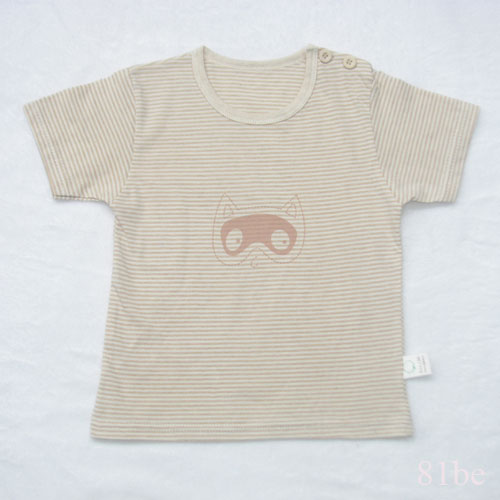 彩棉婴儿肩钮短袖内衣20122708