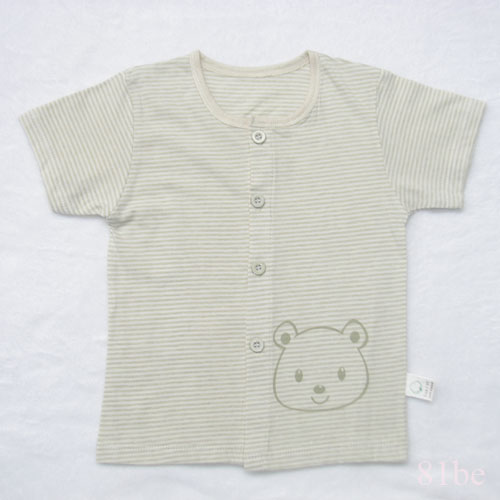 彩棉婴儿开扣短袖内衣20126106