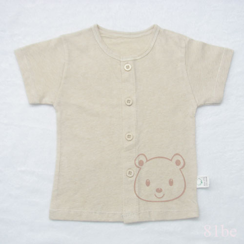 彩棉婴儿开扣短袖内衣20126107
