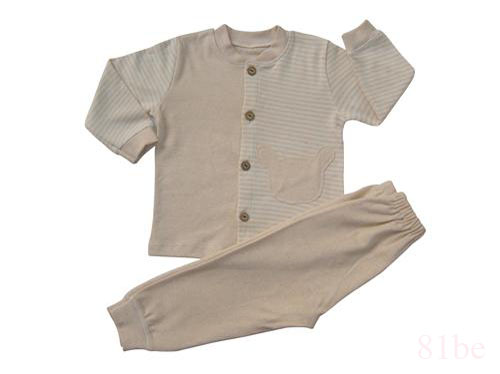 长袖彩棉婴儿开扣内衣20126203