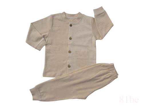 长袖彩棉婴儿开扣内衣20126204