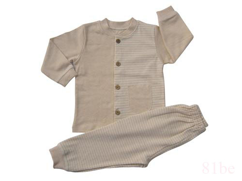 长袖彩棉婴儿开扣内衣20126206