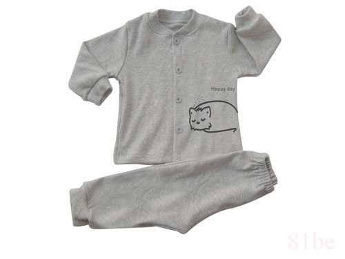 长袖彩棉婴儿开扣内衣20126212